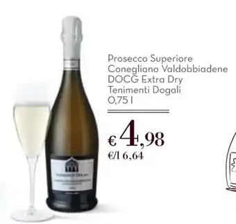 Prosecco Superiore Conegliano Valdobbiadene DOCG Extra Dry Tenimenti Dogali 0,75 l