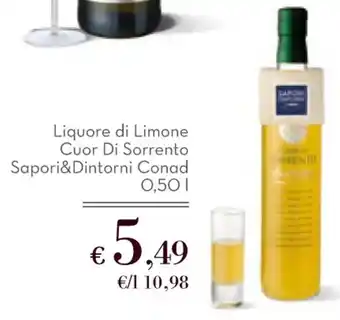 Sapori & Dintorni Conad Liquore di Limone Cuor Di Sorrento Sapori&Dintorni Conad 0,50 l offerta