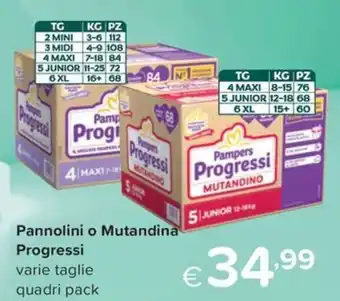 Pannolini o Mutandina Progressi