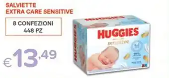 Io Bimbo HUGGIES SALVIETTE EXTRA CARE SENSITIVE offerta