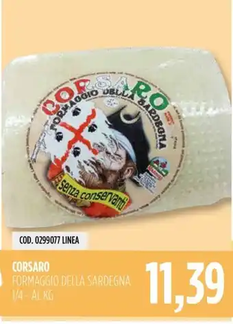 Carico Cash & Carry CORSARO FORMAGGIO DELLA SARDEGNA 1/4 offerta