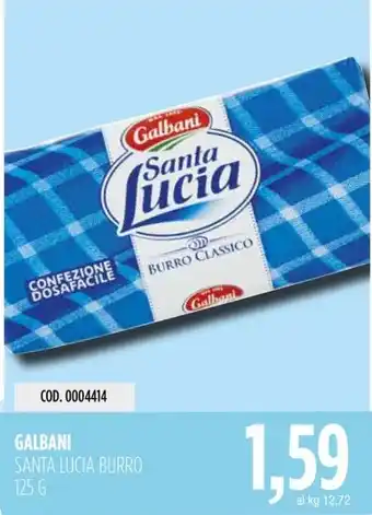 Carico Cash & Carry GALBANI SANTA LUCIA BURRO 125 G offerta