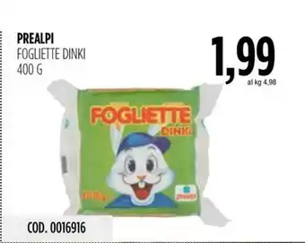 Carico Cash & Carry PREALPI FOGLIETTE DINKI 400 G offerta