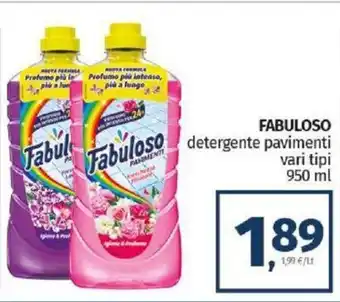Pam FABULOSO detergente pavimenti vari tipi 950 ml offerta