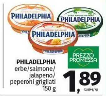 Pam PHILADELPHIA erbe/salmone/ jalapeno/ peperoni grigliati offerta