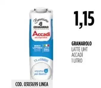 Carico Cash & Carry GRANAROLO LATTE UHT ACCADI 1 LITRO offerta