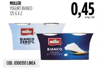 Carico Cash & Carry MULLER YOGURT BIANCO 125 GX2 offerta