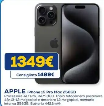 Euronics APPLE iPhone 15 Pro Max 256GB offerta