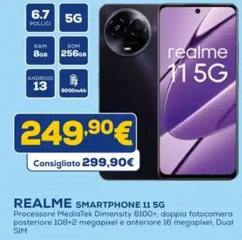 Euronics REALME SMARTPHONE 11 5G offerta