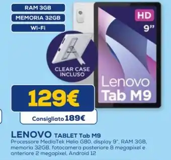 Euronics LENOVO TABLET Tab M9 offerta