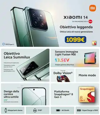 Euronics Xiaomi 14 offerta