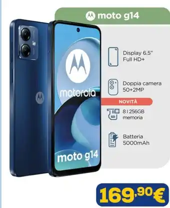 Euronics motorola moto g14 offerta