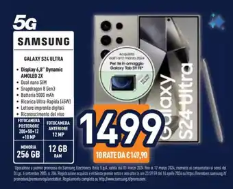 Unieuro SAMSUNG GALAXY S24 ULTRA offerta
