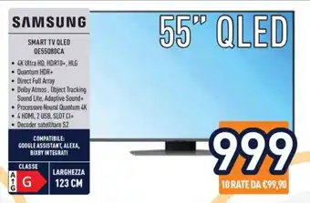 Unieuro SAMSUNG SMART TV QLED QE55Q80CA offerta