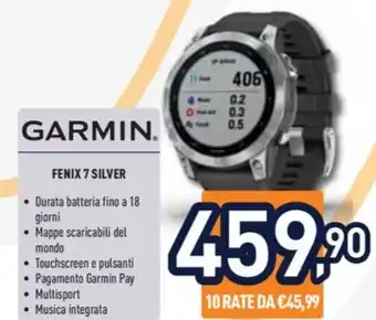 Unieuro GARMIN. FENIX 7 SILVER offerta