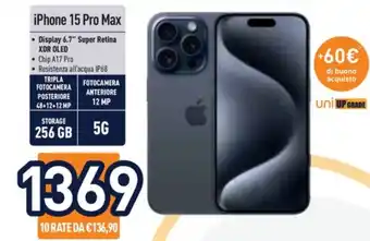 Unieuro iPhone 15 Pro Max offerta