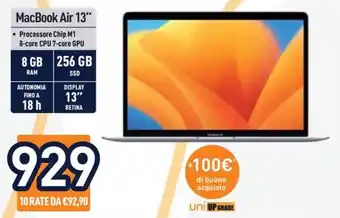 Unieuro MacBook Air 13" offerta