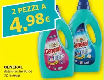 Tigotà GENERAL detersivo lavatrice 32 lavaggi offerta