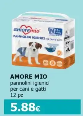 Tigotà AMORE MIO pannolini igienici per cani e gatti 12 pz offerta