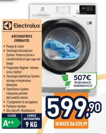 Unieuro Electrolux ASCIUGATRICE EW8H492S offerta