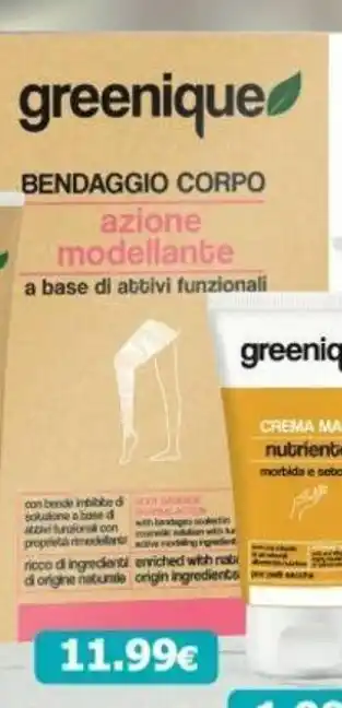 Tigotà greenique BENDAGGIO CORPO azione modellante offerta