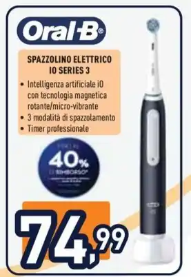 Unieuro Oral-B SPAZZOLINO ELETTRICO 10 SERIES 3 offerta