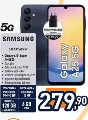 Unieuro SAMSUNG GALAXY A25 5G offerta