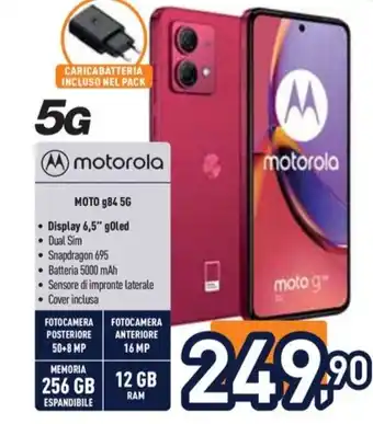 Unieuro motorola MOTO g84 5G offerta