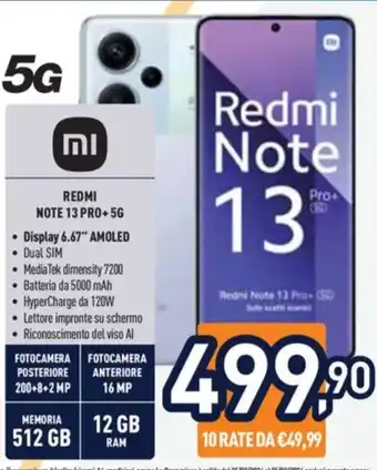 Unieuro REDMI NOTE 13 PRO+5G offerta
