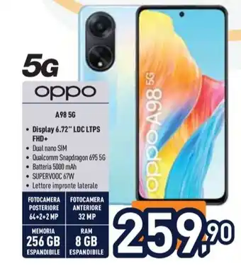Unieuro oppo A98 5G offerta