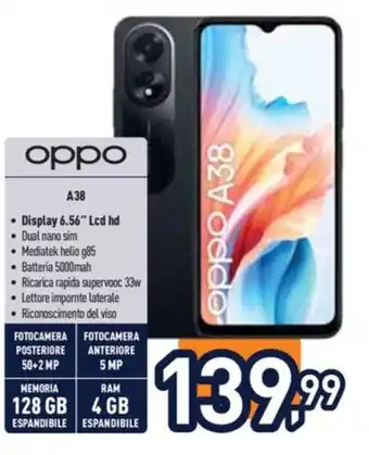 Unieuro oppo A38 offerta