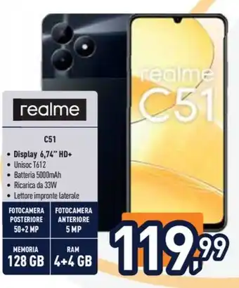 Unieuro realme C51 offerta