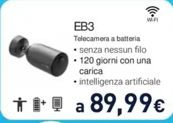 Unieuro EB3 Telecamera a batteria offerta
