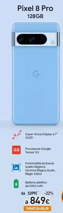 Unieuro Pixel 8 Pro 128GB offerta