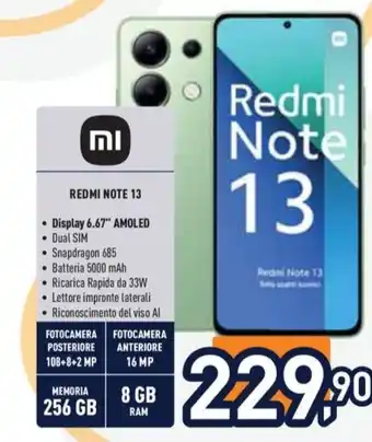 Unieuro REDMI NOTE 13 offerta