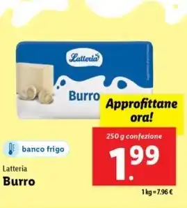 Latteria Burro 250 g confezione