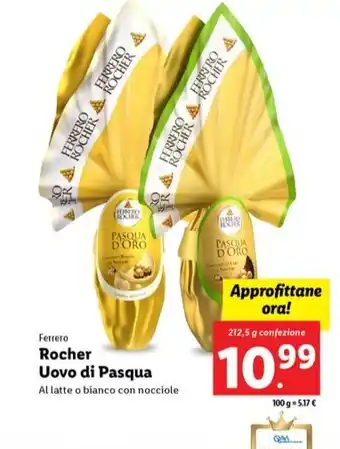 Ferrero Rocher Uovo di Pasqua 212,5 g confezione