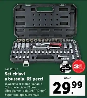 Lidl PARKSIDE Set chiavi a bussola, 65 pezzi offerta