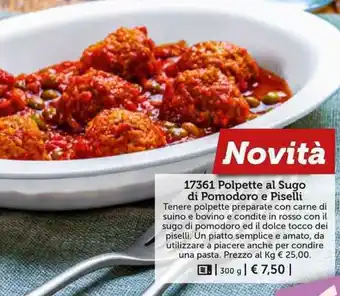 Bofrost Polpette al Sugo di Pomodoro e Piselli offerta