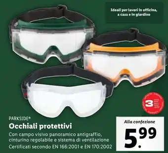 Lidl PARKSIDE Occhiali protettivi offerta