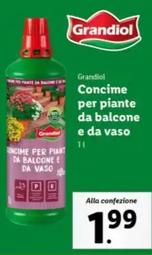 Lidl Grandiol Concime per piante da balcone e da vaso 1 l offerta