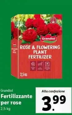 Lidl Grandiol Fertilizzante per rose 2,5 kg offerta