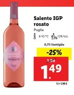 Lidl Salento IGP rosato 0,75 l bottiglia offerta