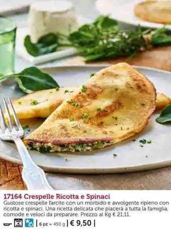 Bofrost Crespelle Ricotta e Spinaci offerta
