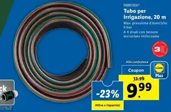 Lidl PARKSIDE Tubo per irrigazione, 20 m offerta