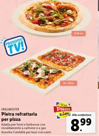 Lidl GRILLMEISTER Pietra refrattaria per pizza offerta