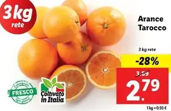 Lidl Arance Tarocco 3 kg rete offerta