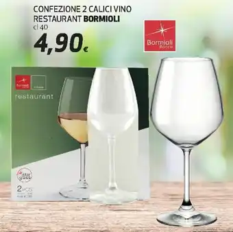 Ipercoop Bormioli Confezione 2 Calici Vino Restaurant 40cl offerta