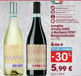 Carrefour Market Borgocolorato Langhe Arneis DOC offerta
