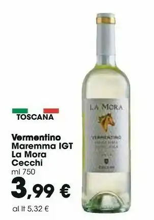 Carrefour Market La mora Vermentino Maremma Toscana 750 G(ml) offerta